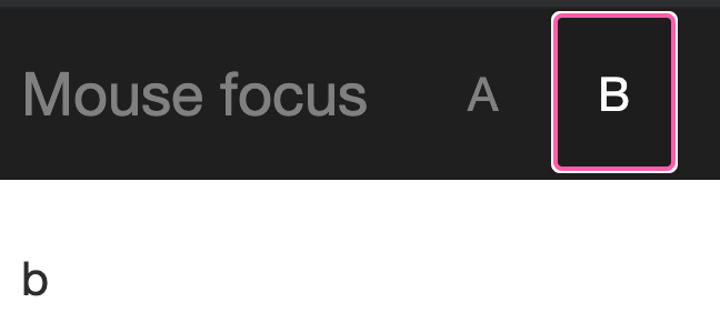 Customizing the focus outline on mouse interactions to be a solid, hot-pink, outline.
