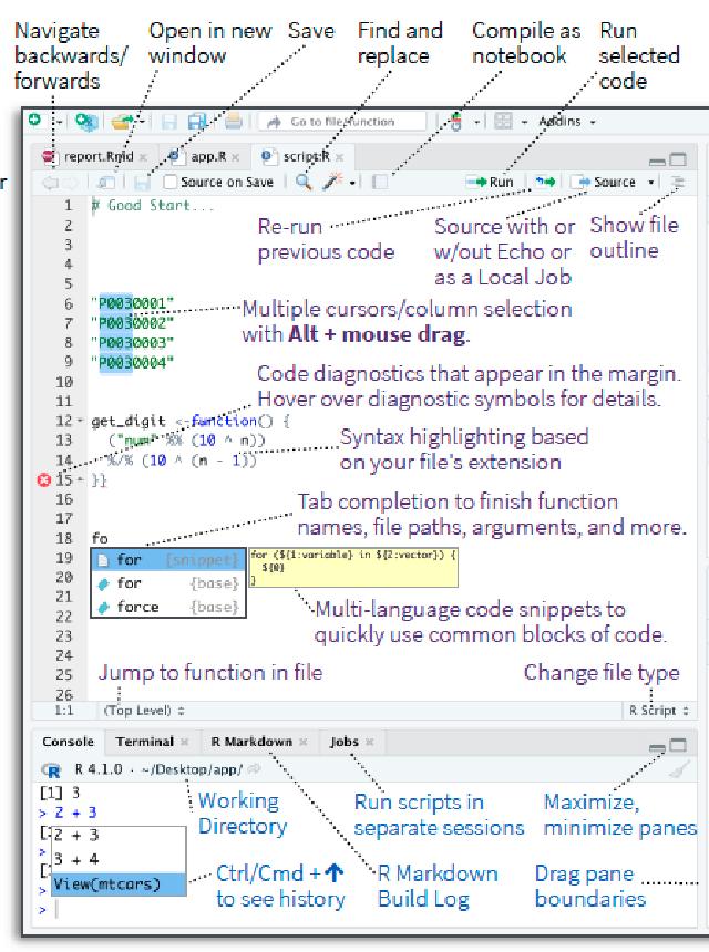 RStudio Source Editor view