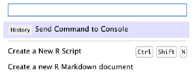 Show Command Palette view