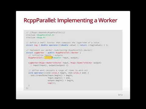 RcppParallel Overview | RStudio Webinar - 2016